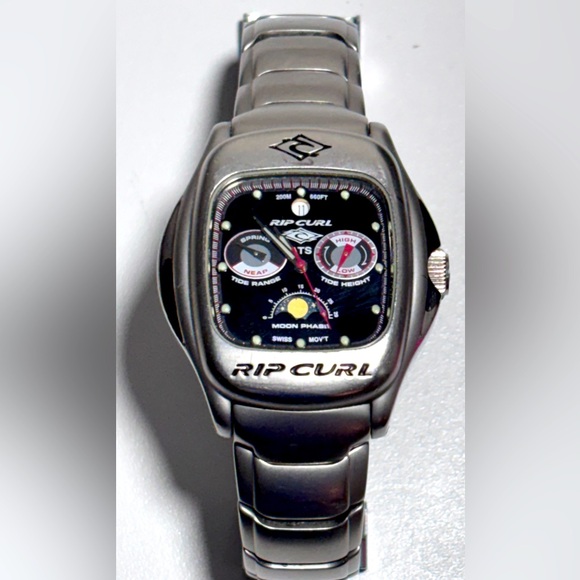 Rip Curl Tide System/Moon Phase Watch Swiss Movement Stainless Steel Case - Picture 1 of 6